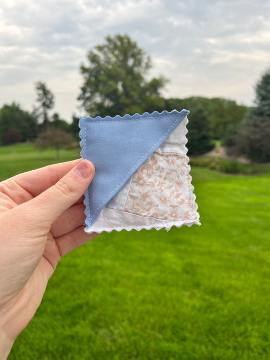 Upcycled Quilt Fabric Corner Bookmark #5 *limited-edition*