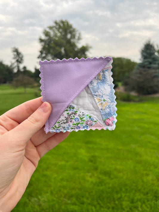 Upcycled Quilt Fabric Corner Bookmark #6 *limited-edition*