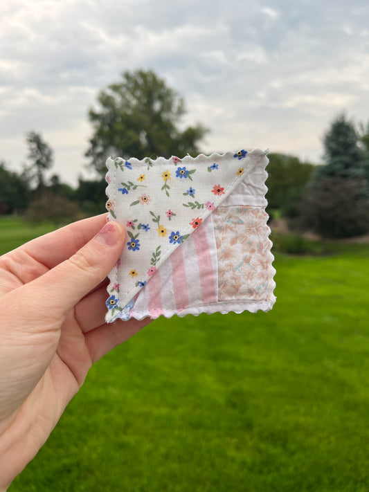 Upcycled Quilt Fabric Corner Bookmark #8 *limited-edition*