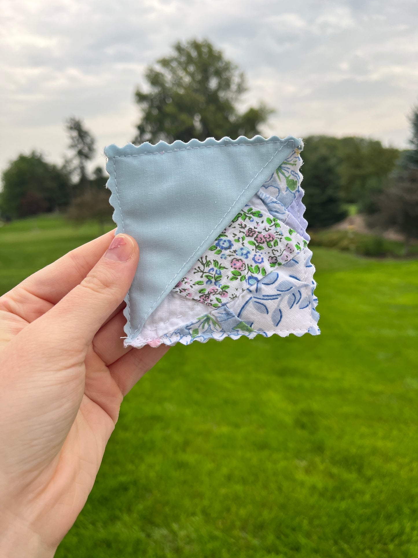 Upcycled Quilt Fabric Corner Bookmark #9 *limited-edition*