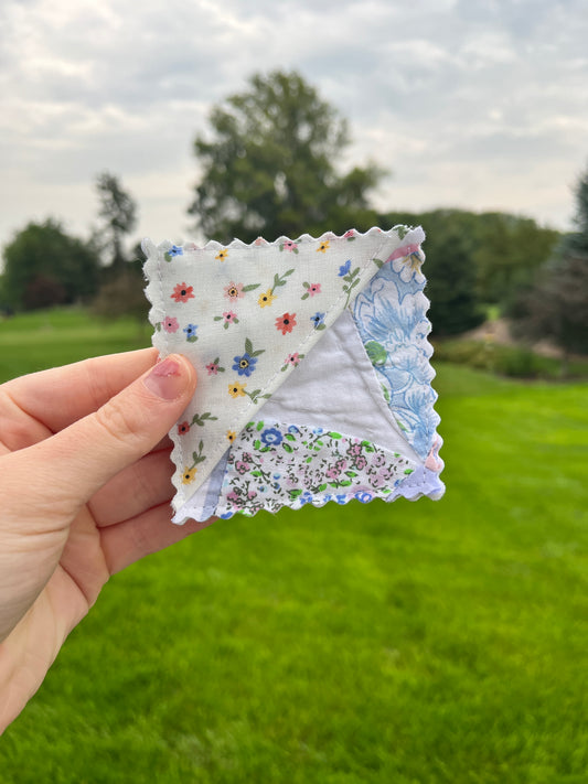 Upcycled Quilt Fabric Corner Bookmark #10 *limited-edition*