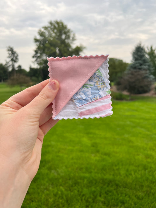 Upcycled Quilt Fabric Corner Bookmark #12 *limited-edition*