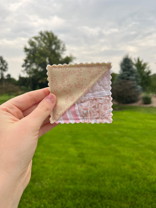 Upcycled Quilt Fabric Corner Bookmark #14 *limited-edition*