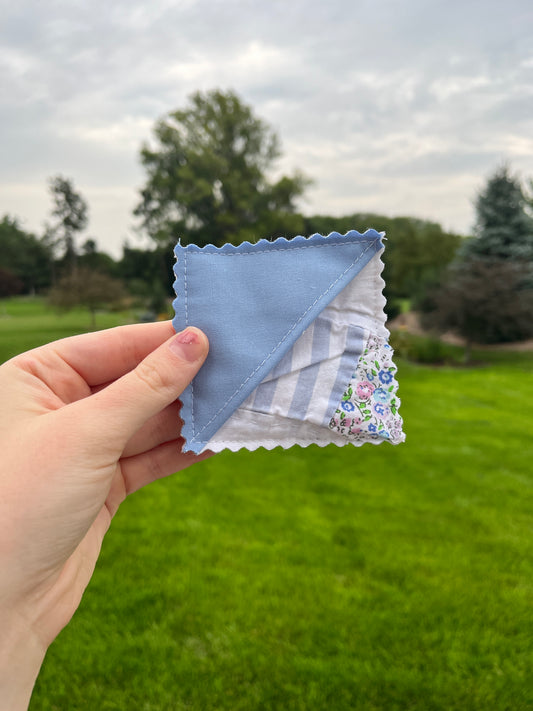 Upcycled Quilt Fabric Corner Bookmark #15 *limited-edition*