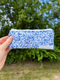 Royal Blue Floral Pencil & Glasses Case
