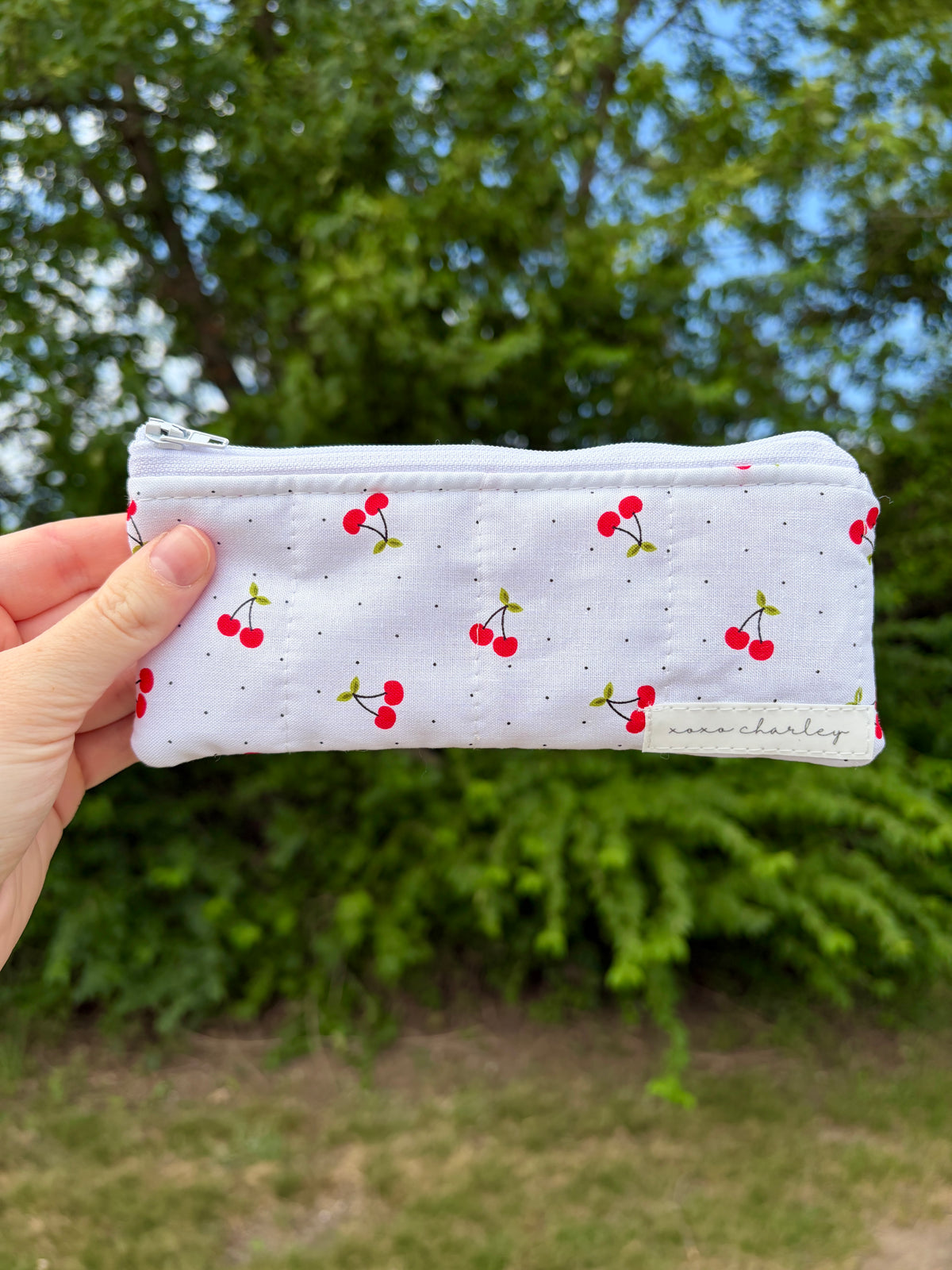 Cherry Red Pencil & Glasses Case