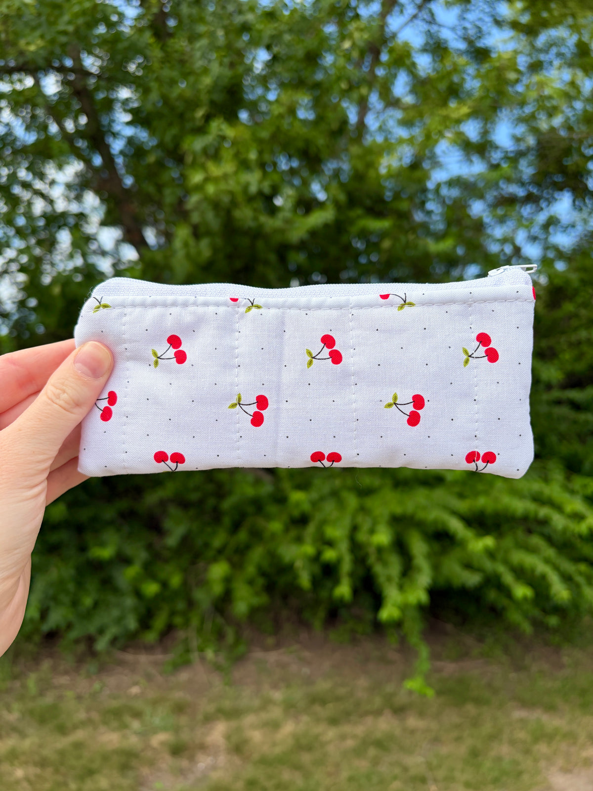 Cherry Red Pencil & Glasses Case