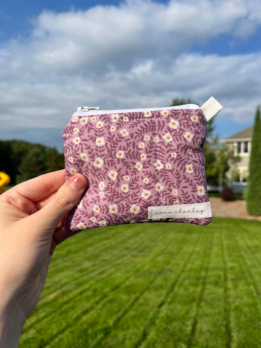 The Light Pink Floral Keychain Wallet *limited-edition*