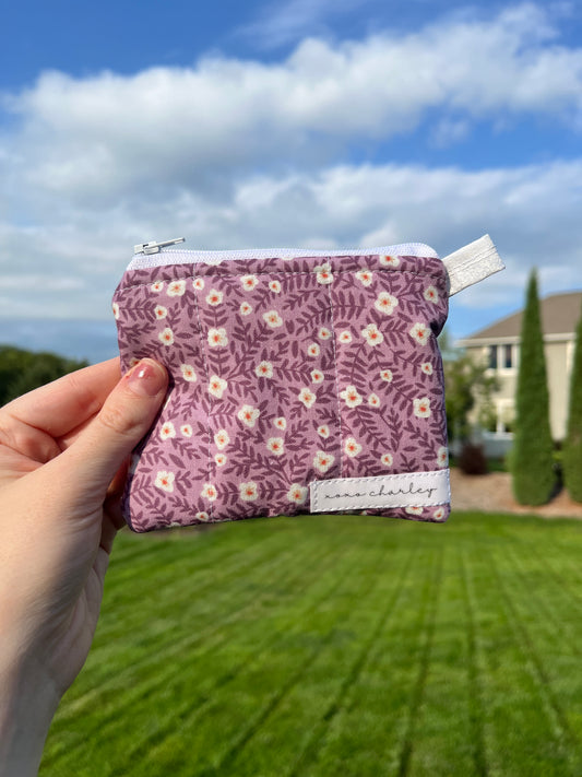 The Maroon Floral Keychain Wallet *limited-edition*