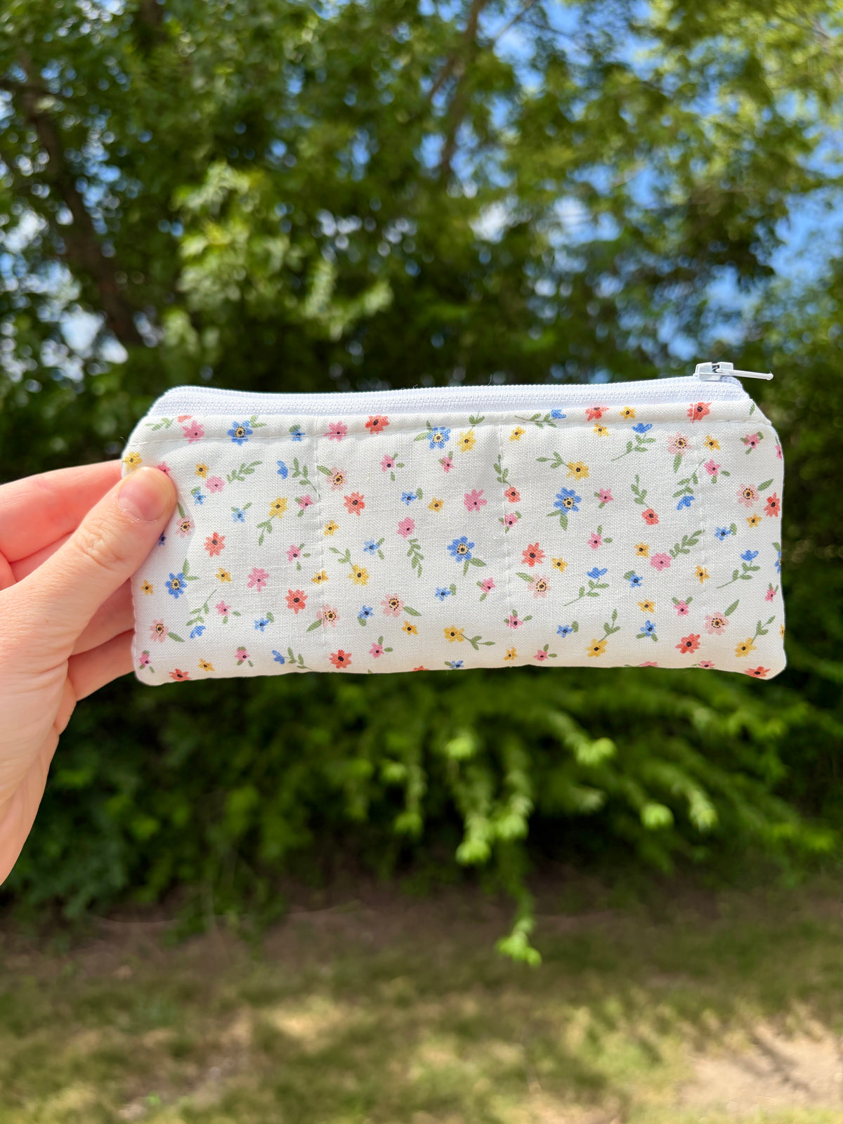 Mini Colorful Flower Pencil & Glasses Case