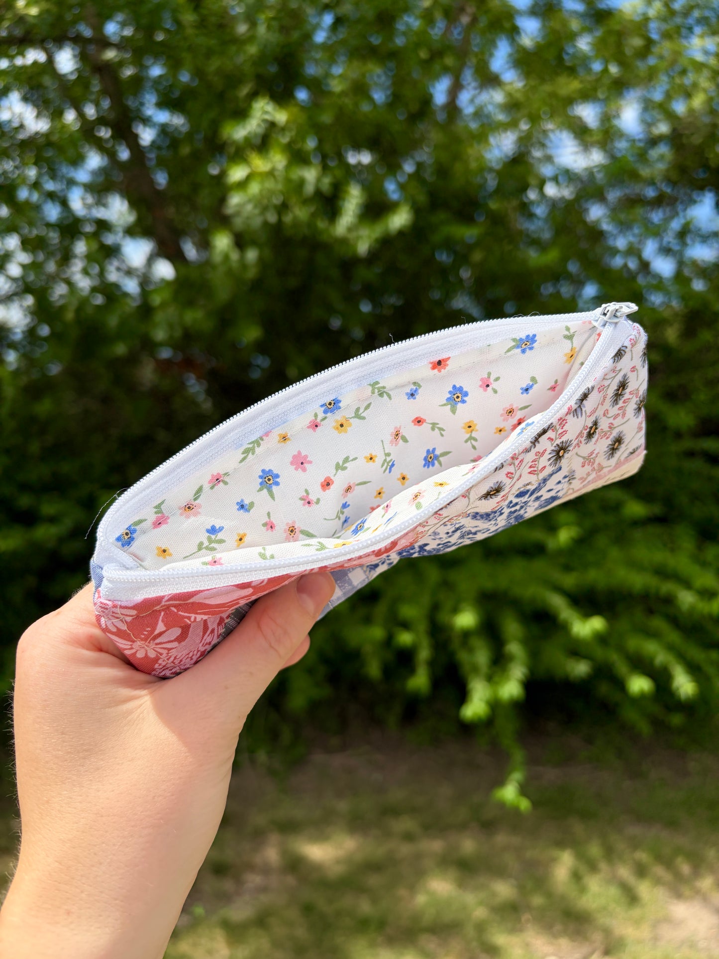Colorful Picnic Pencil & Glasses Case