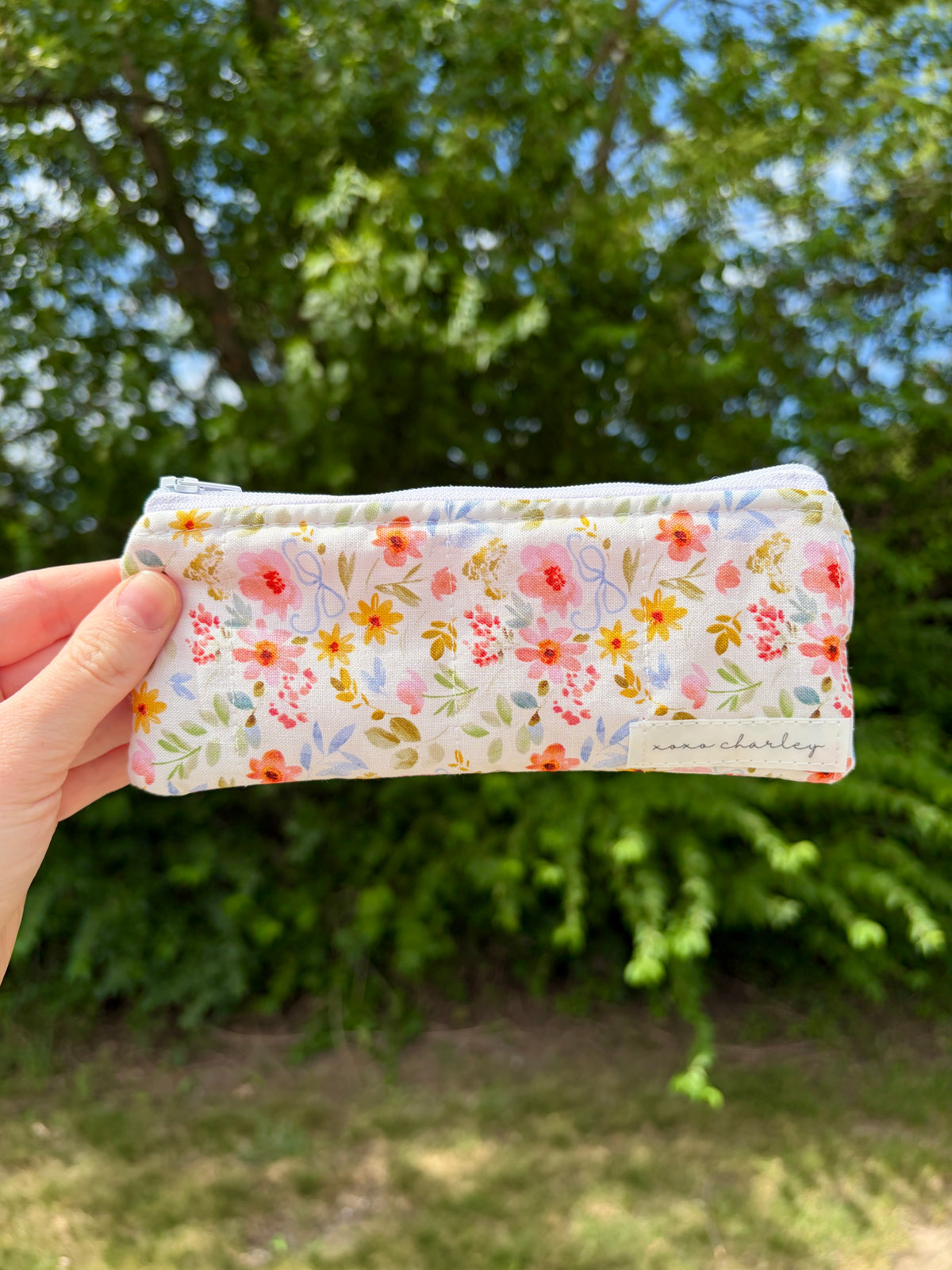 Bright Floral Pencil & Glasses Case