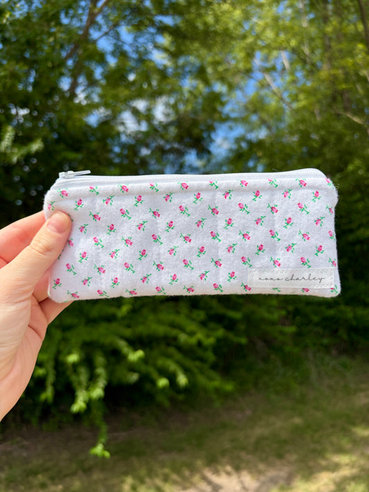 Mini Rose Pencil & Glasses Case