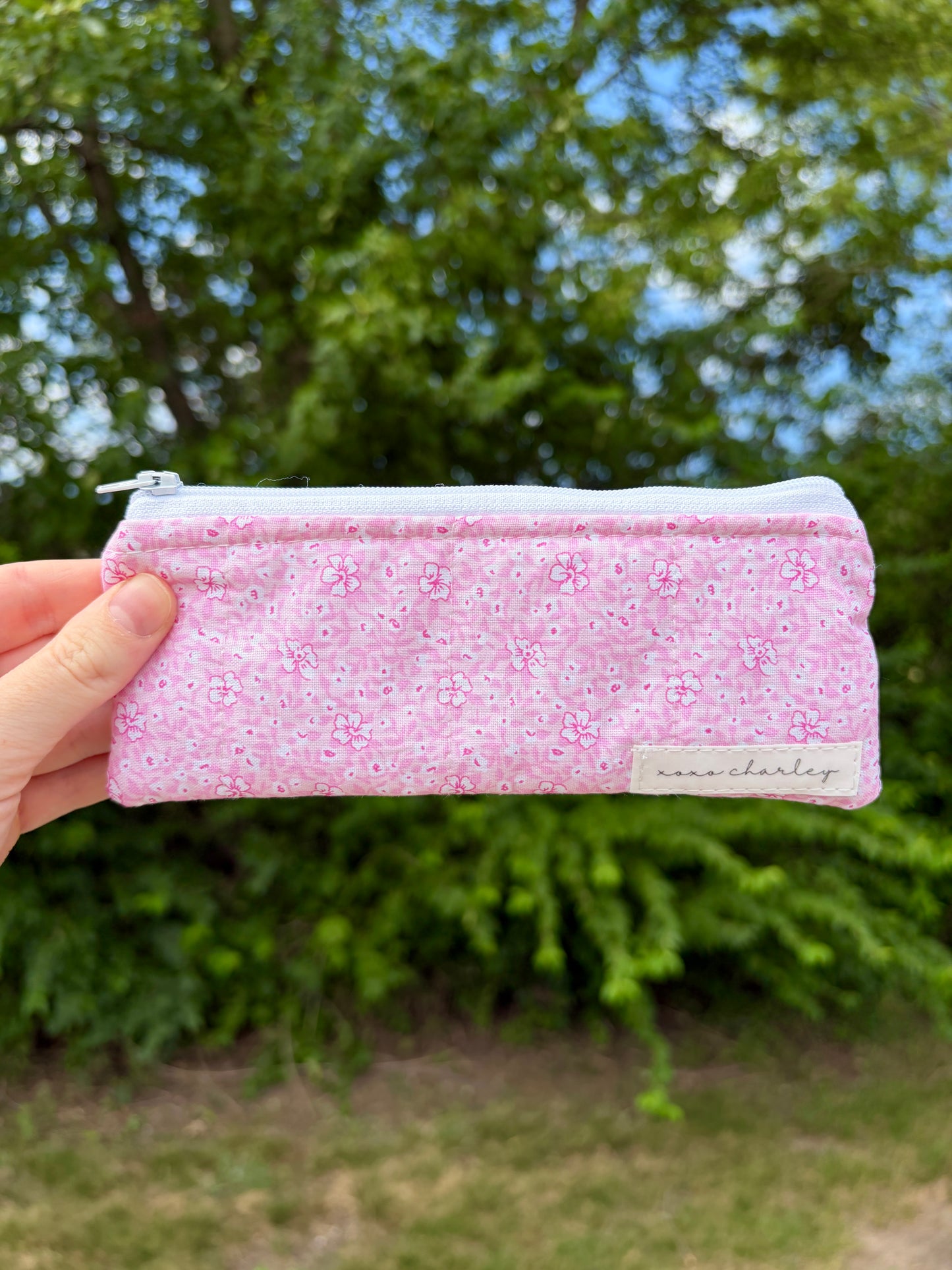 Pink Hawaiian Pencil & Glasses Case