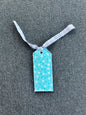 The Gray Gingham Blue Floral Gift Tag *limited-edition*