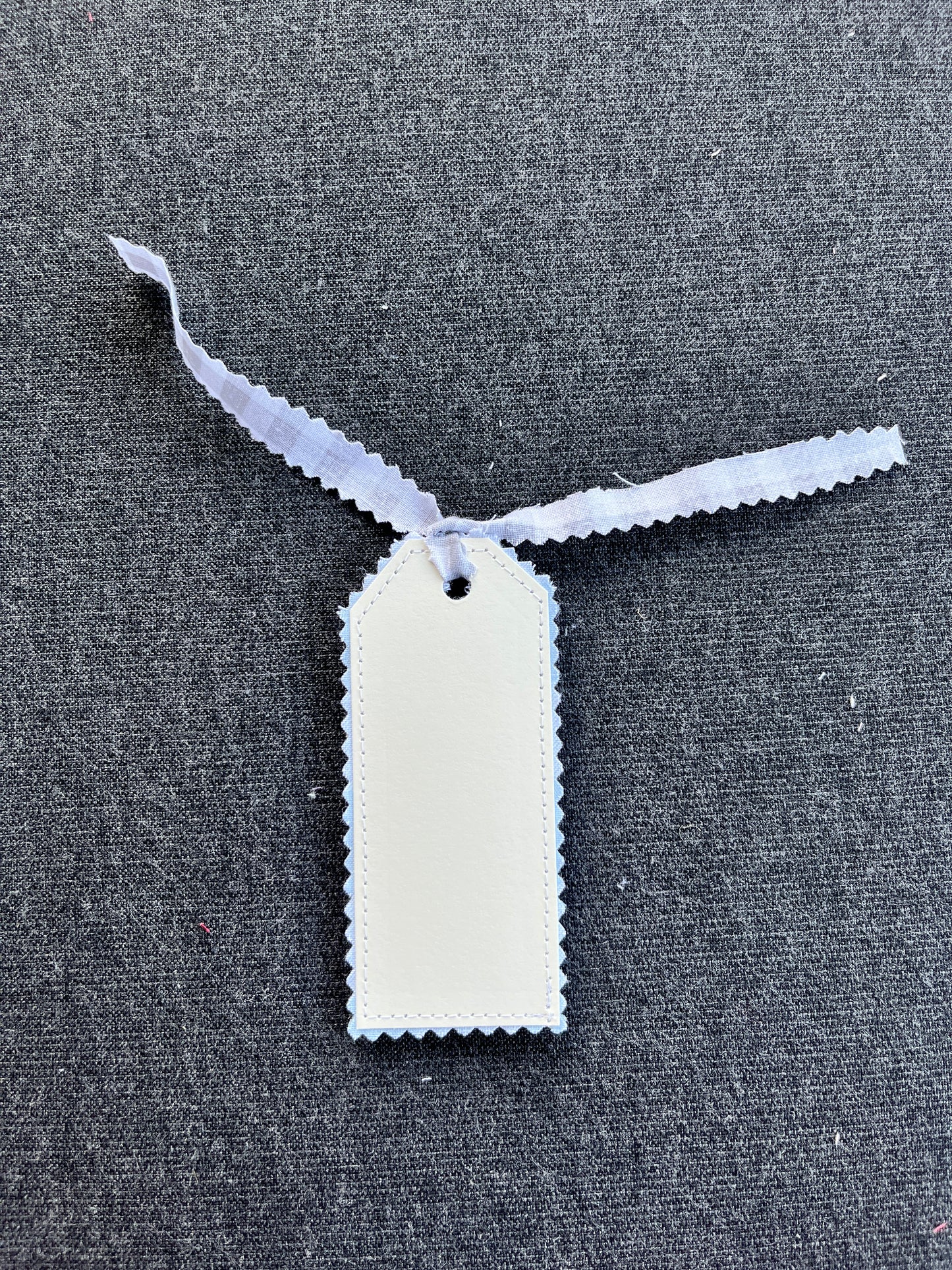 The Gray Gingham Blue Floral Gift Tag *limited-edition*