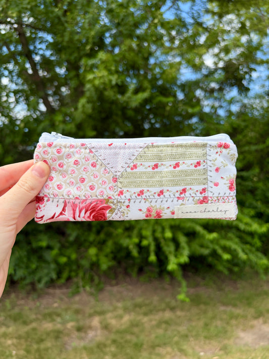 Rosette Pencil & Glasses Case