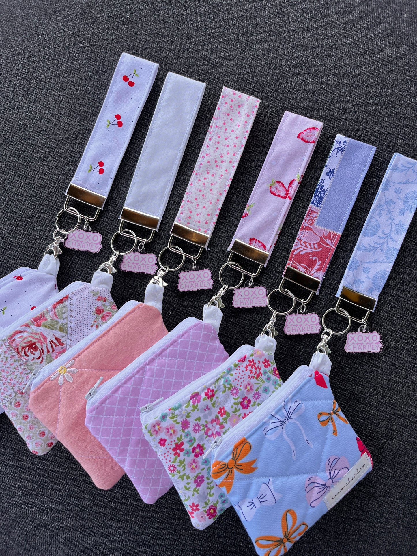The White Keychain Wristlet