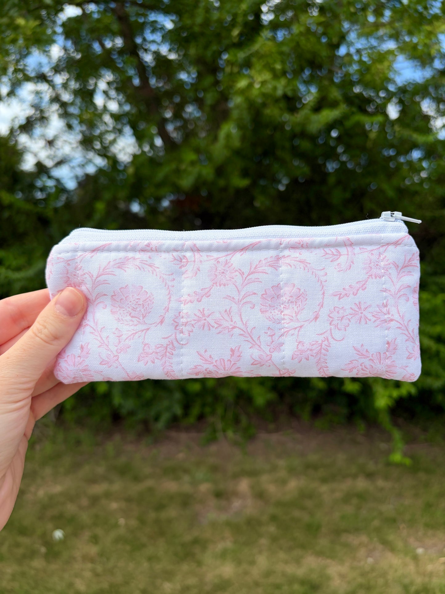 Vintage Pink Pencil & Glasses Case