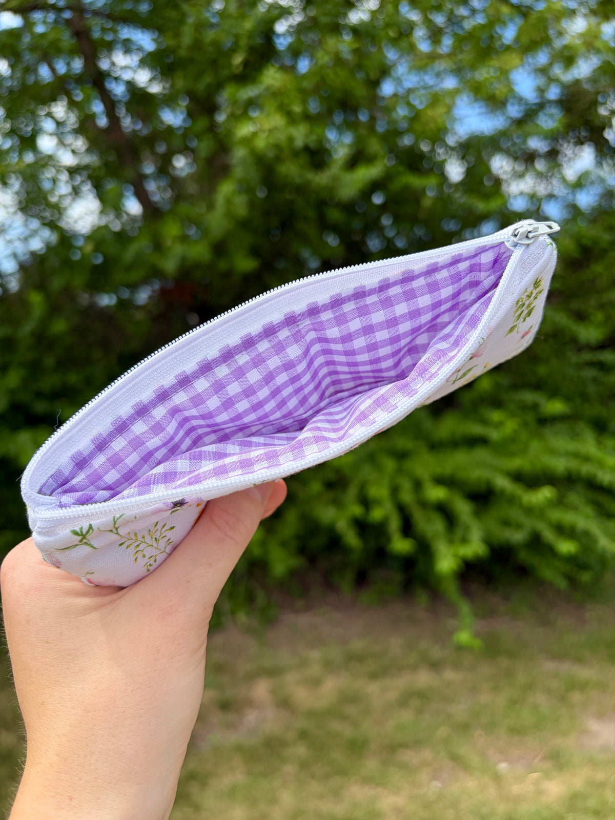 Purple Wildflower Pencil & Glasses Case