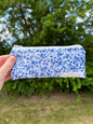 Royal Blue Floral Pencil & Glasses Case - Mini Colorful Flowers
