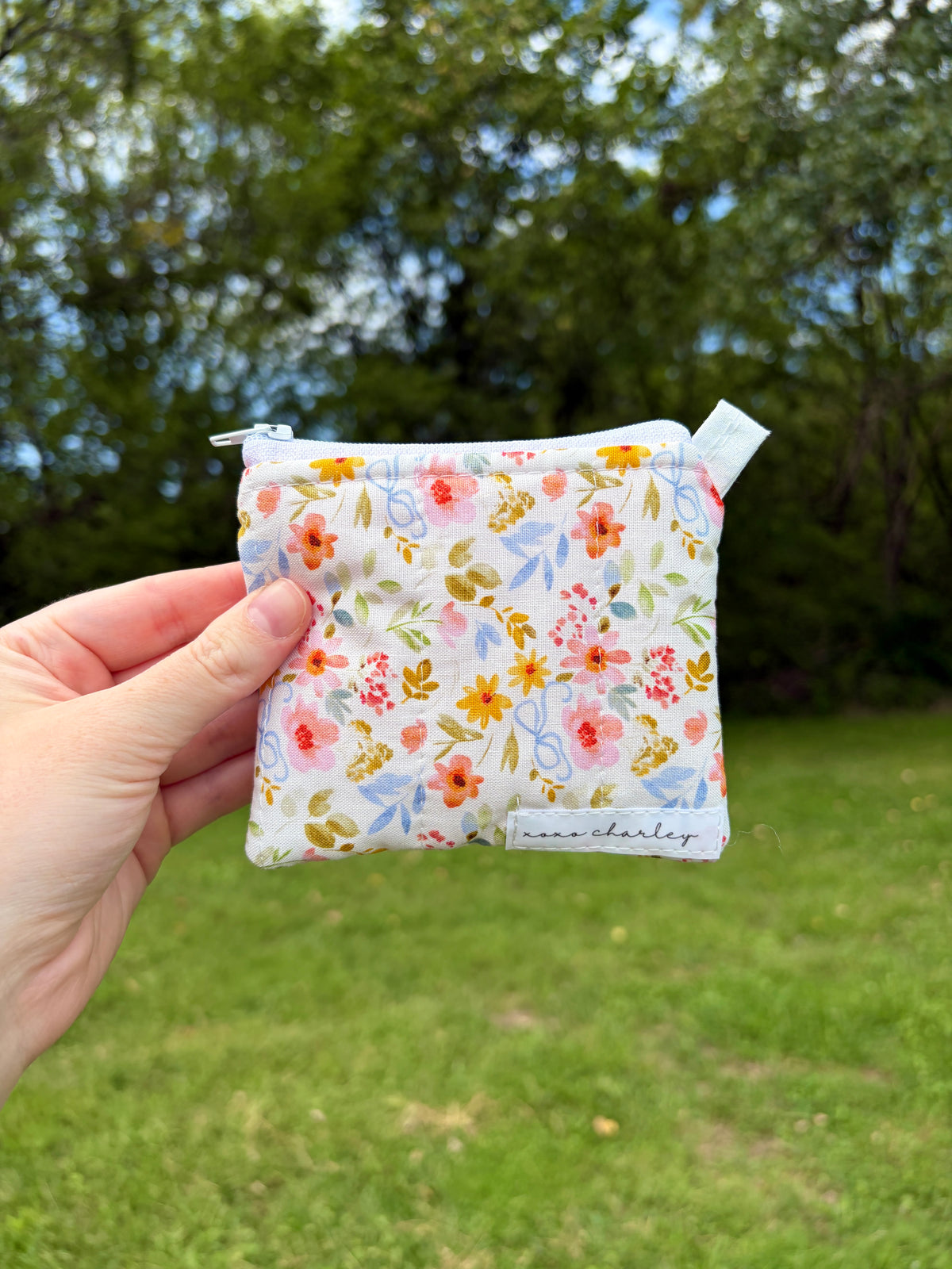 Bright Floral Keychain Wallet