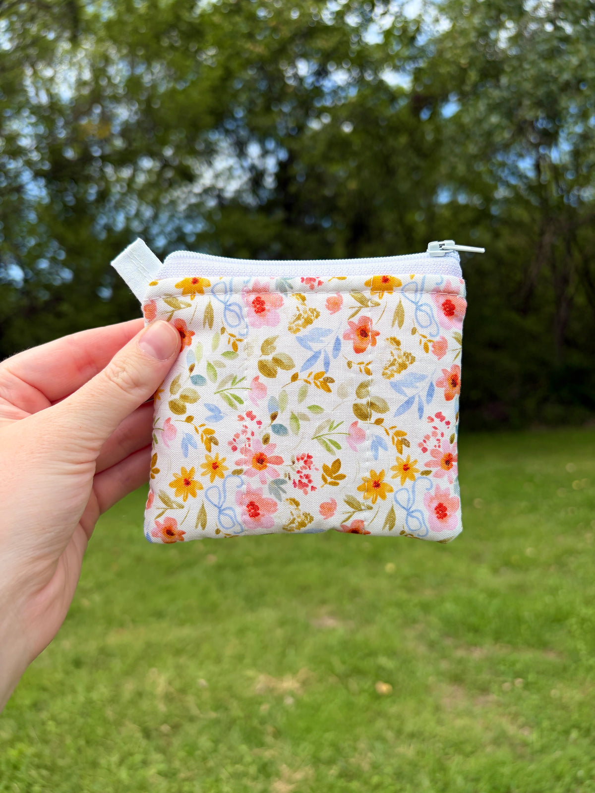 Bright Floral Keychain Wallet