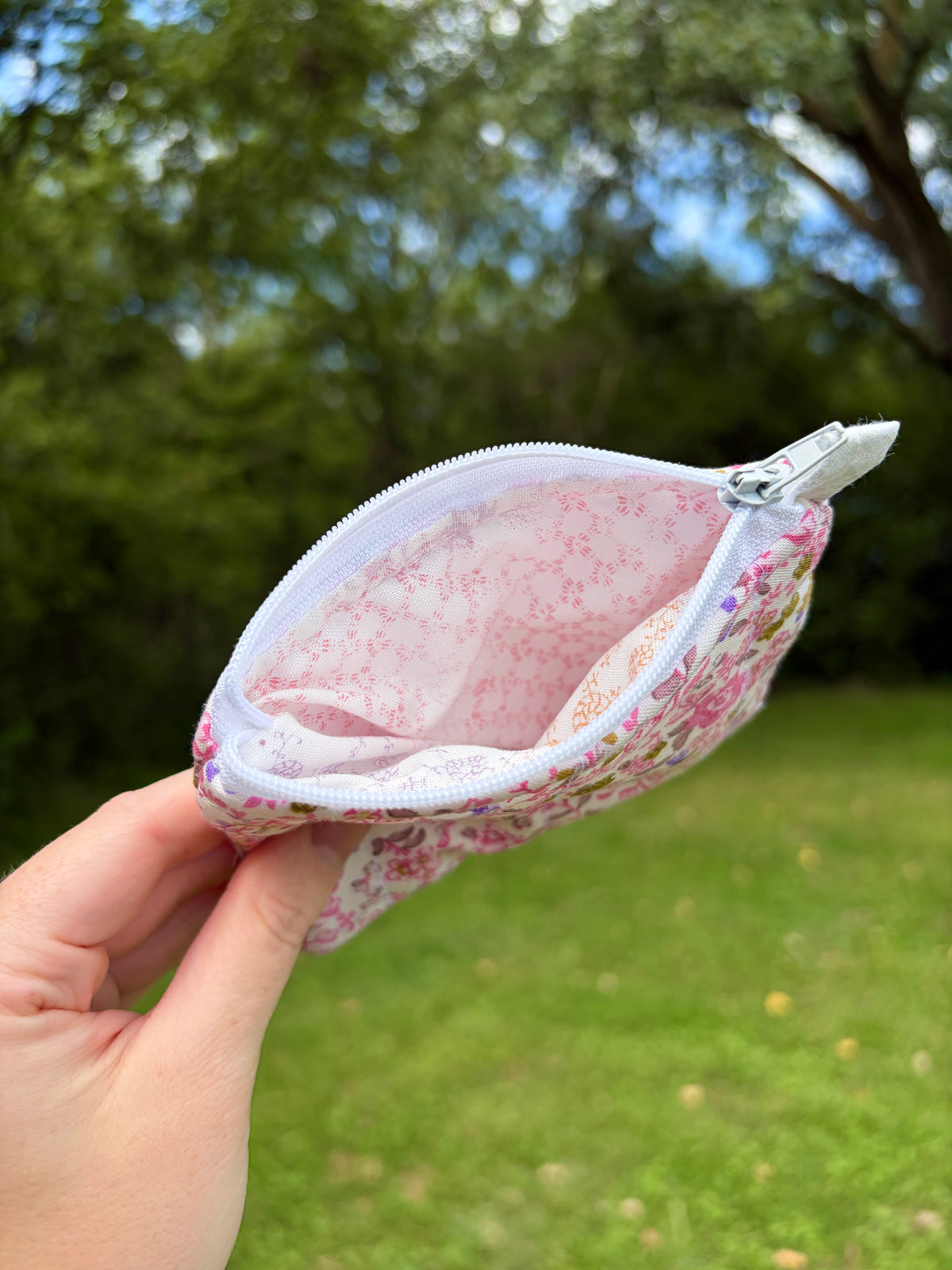 Ditsy Picnic Pink Keychain Wallet
