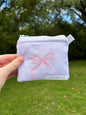 Large Pink Bow Keychain Wallet