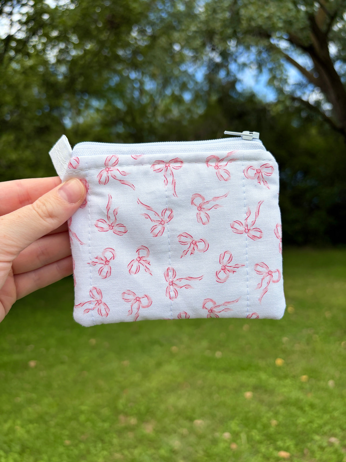 Mini Pink Bows Keychain Wallet