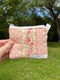 Pink & Yellow Floral Keychain Wallet