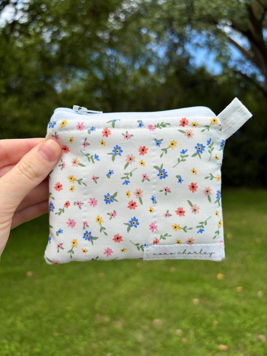 Mini Colorful Flower Keychain Wallet