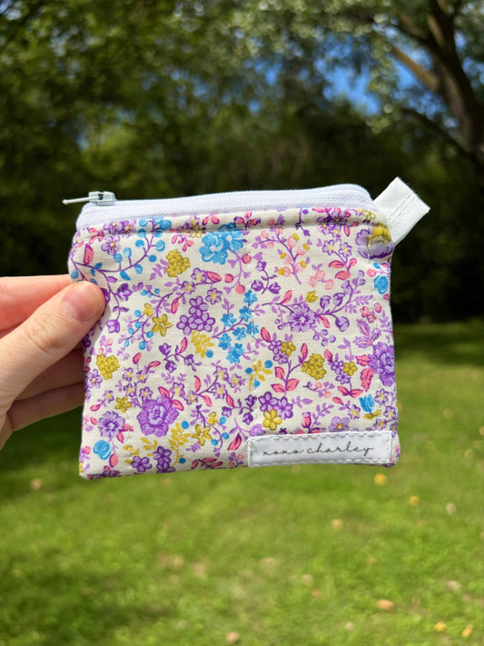 Ditsy Picnic Purple Keychain Wallet