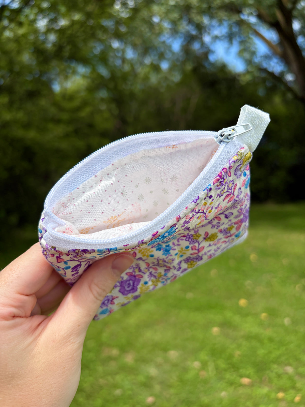 Ditsy Picnic Purple Keychain Wallet