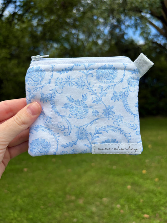 Vintage Blue Keychain Wallet