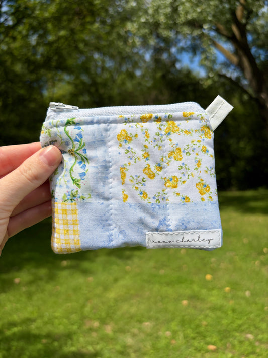 Green Patchwork Keychain Wallet