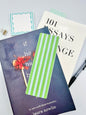 Green Striped Bookmark