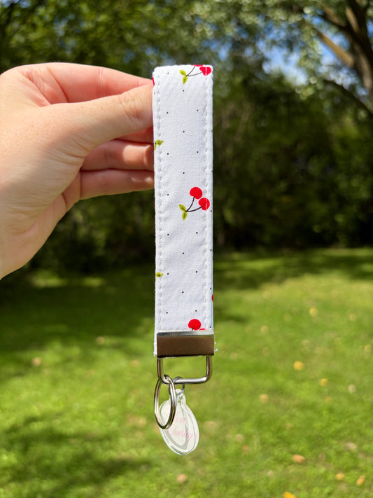 Cherry Red Premium Keychain Wristlet