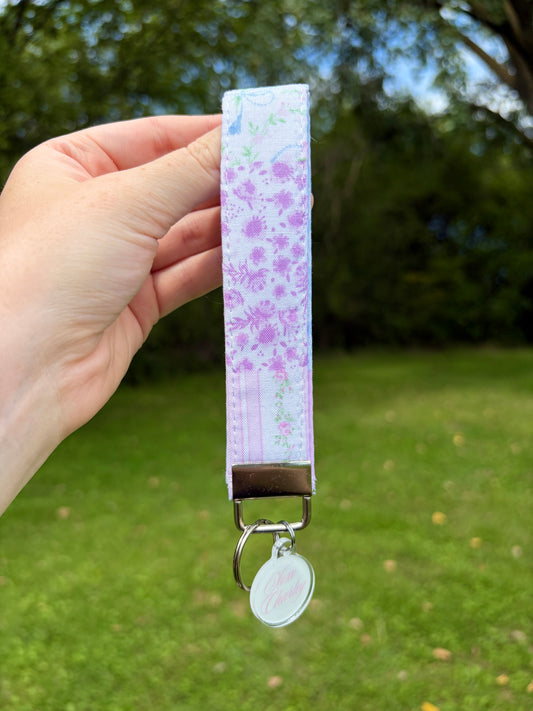 Pink Patchwork Premium Keychain Wristlet