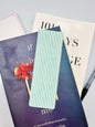 Teal Striped Bookmark
