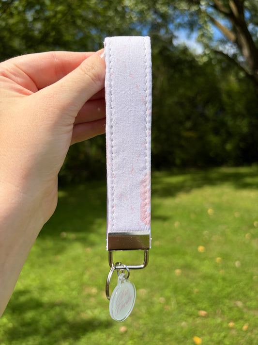 Large Pink Bow Premium Keychain Wristlet