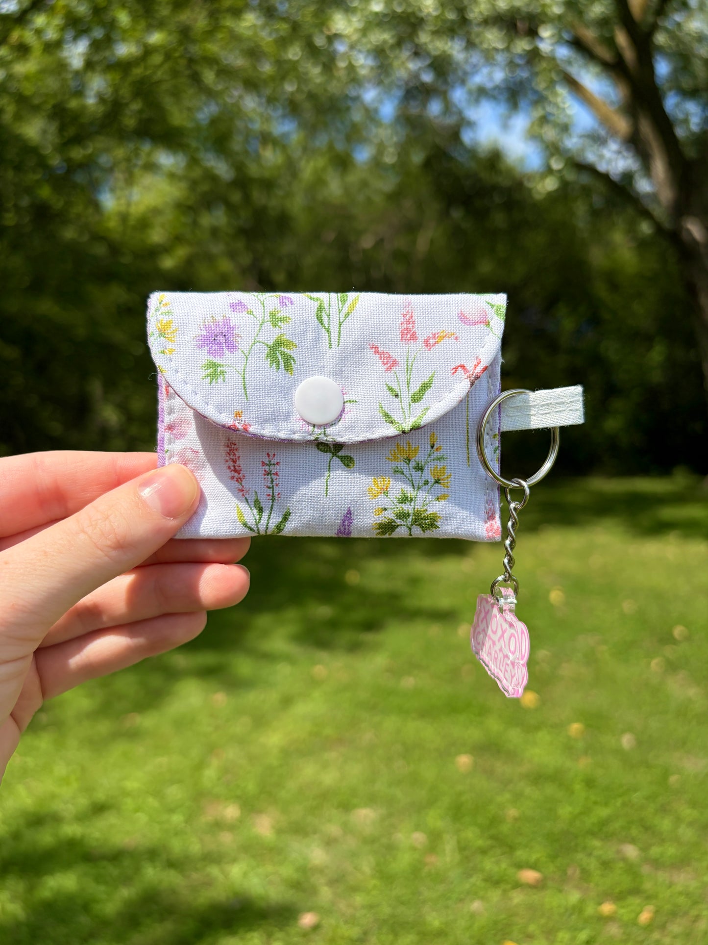 Purple Wildflower Earbuds Case