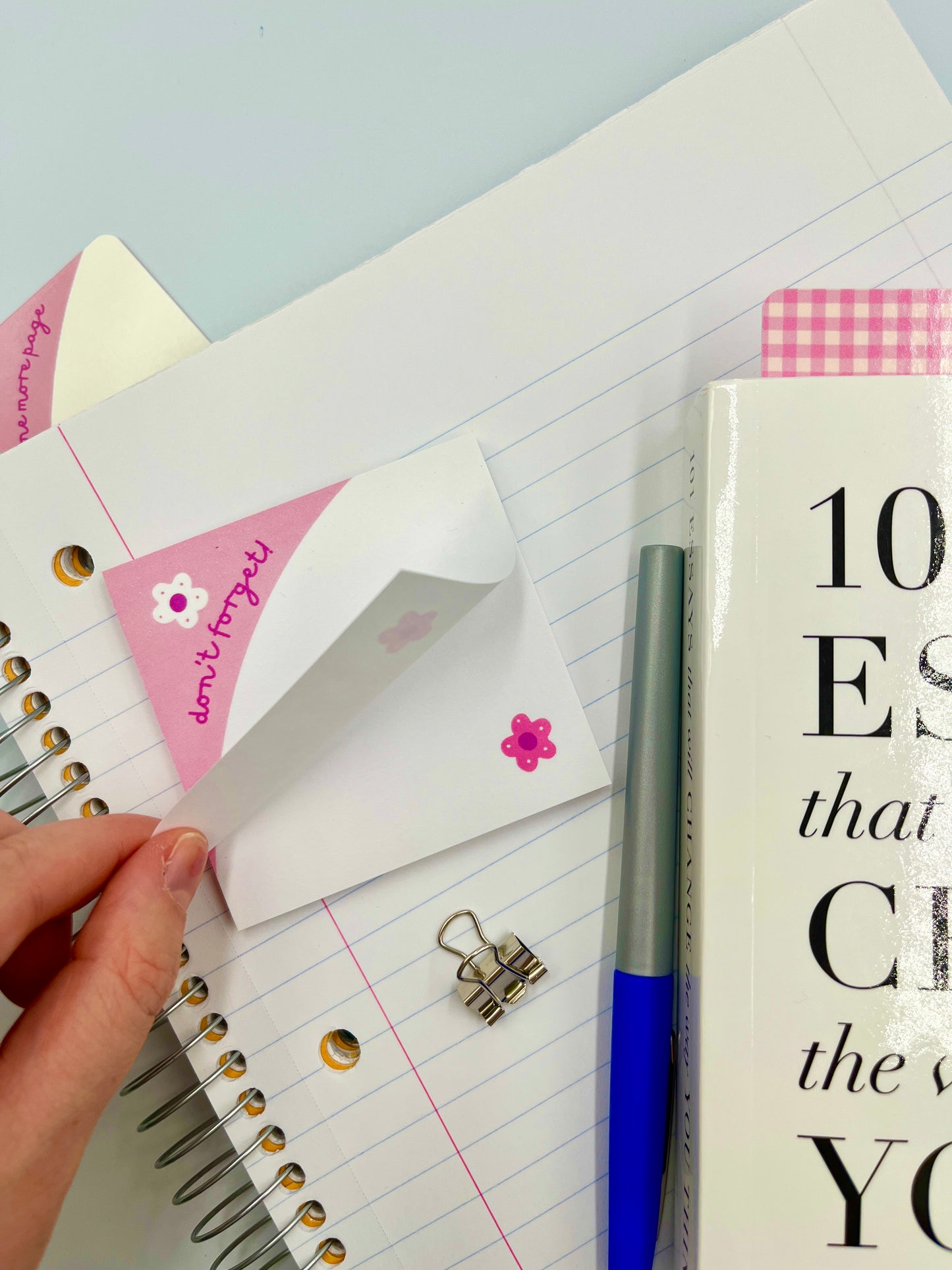 Pink Don't Forget Sticky Notes
