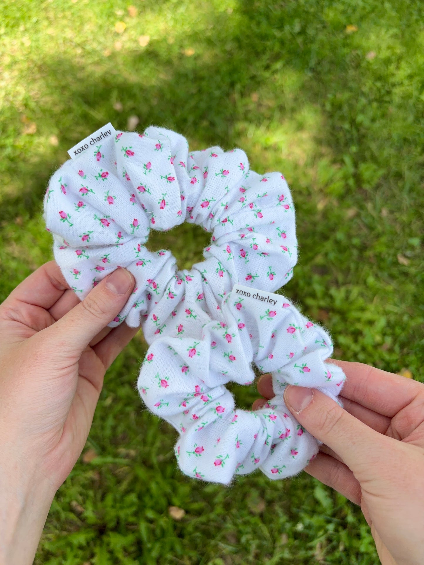 Mini Roses Cotton Scrunchie