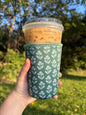 Medium Green Floral Cup Sleeve *limited-edition*