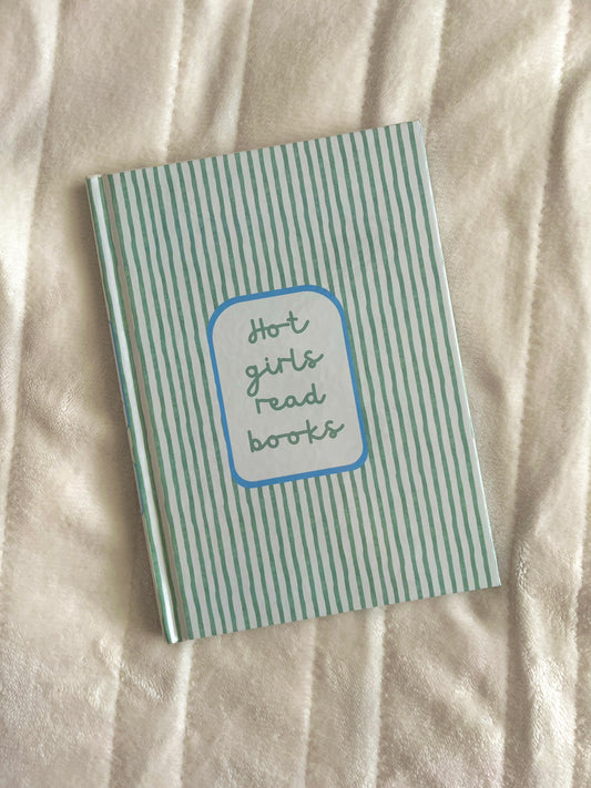 Green Striped Hot Girls Read Books Journal