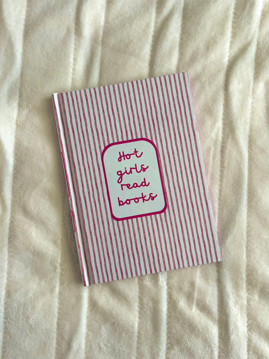 Pink Striped Hot Girls Read Books Journal