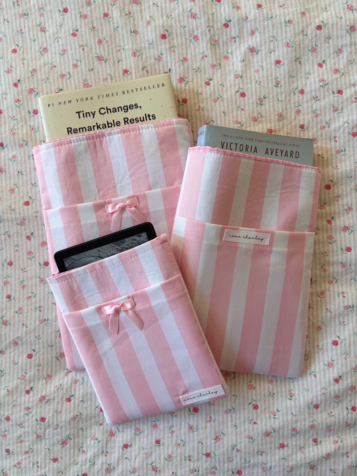 Pink & White Stripe E-Reader/Book Sleeve - Pink Gingham