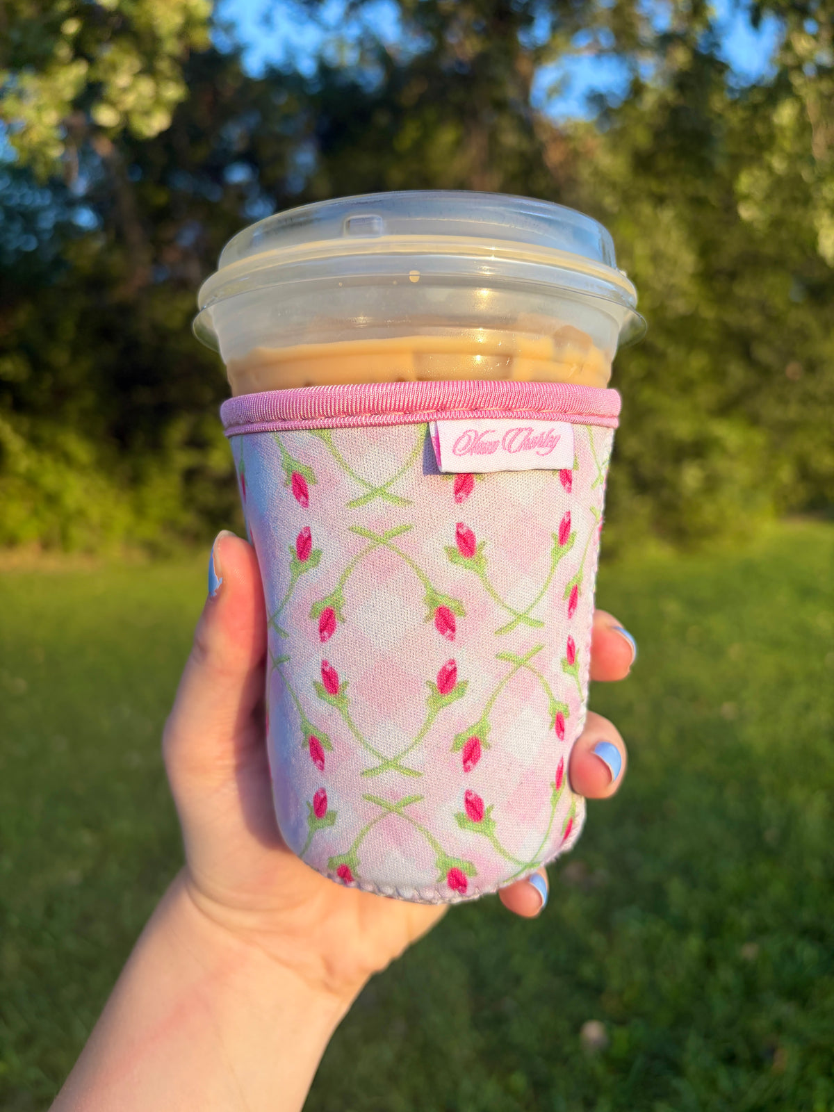 Small Pink Tulip Cup Sleeve