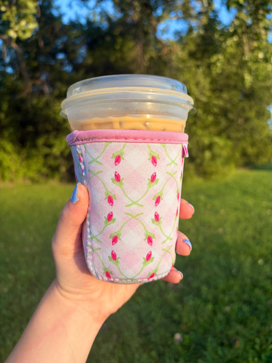 Small Pink Tulip Cup Sleeve
